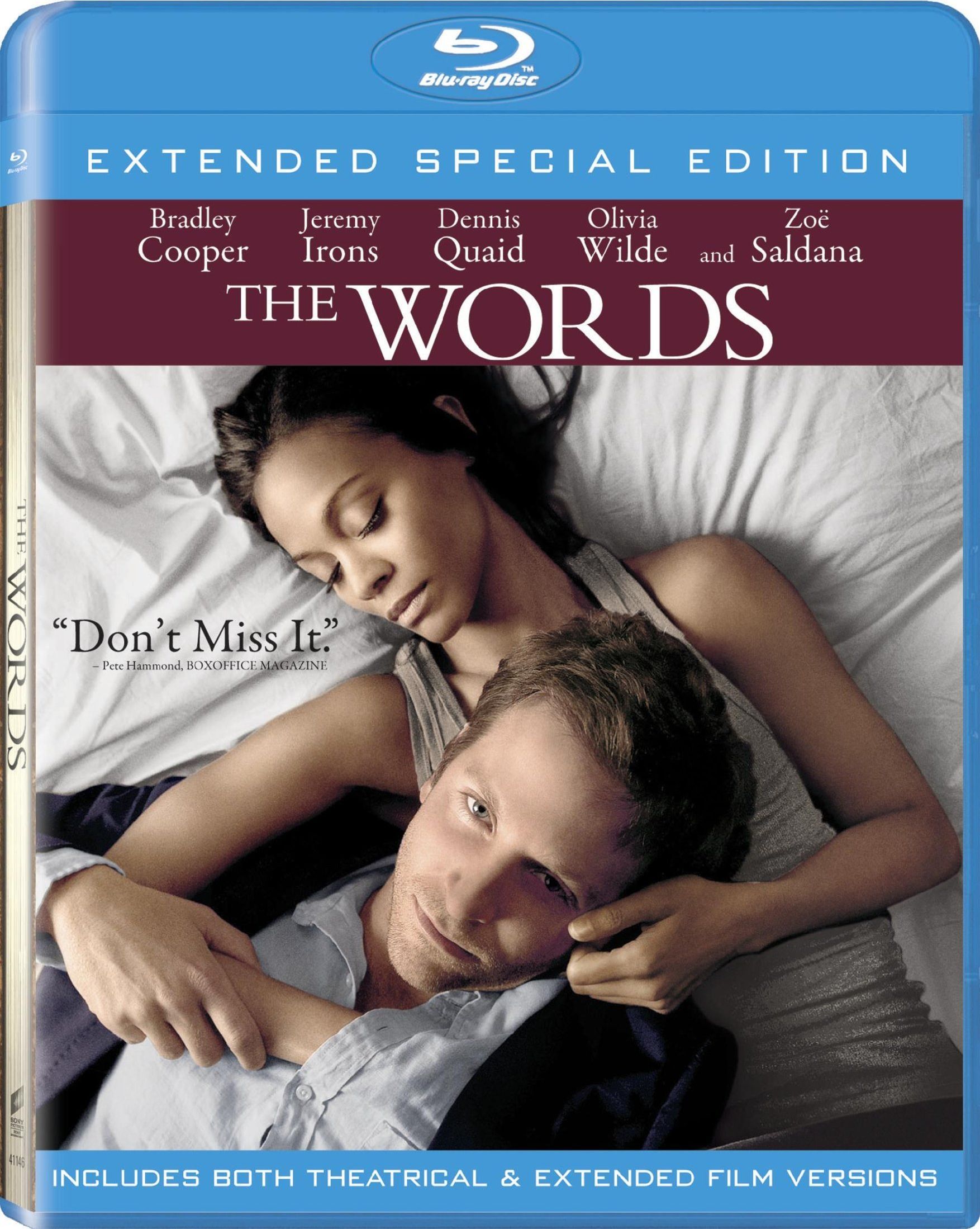 the words blu ray dvd cover