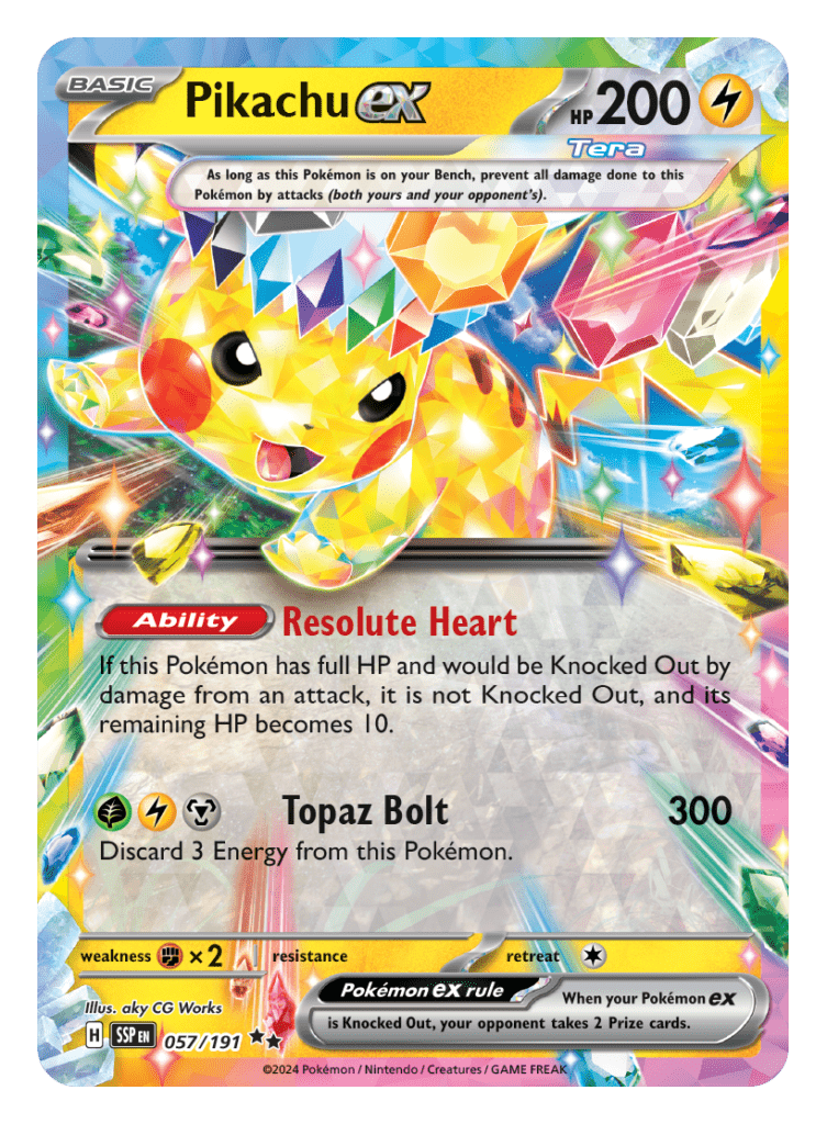 Supercharged New Pokmon Trading Card Game Expansion, Scarlet & VioletSurging Sparks, Featuring Powerful Stellar Tera Pikachu ex, In stores Now Supercharged New Pokmon Trading Card Game Expansion, Scarlet & VioletSurging Sparks, Featuring Powerful Stellar Tera Pikachu ex, In stores Now