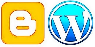 Blogger and wordpress logo