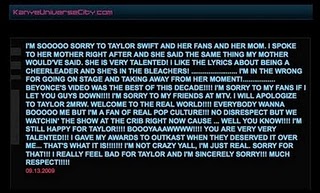 Kanye's Apology to Taylor Swift